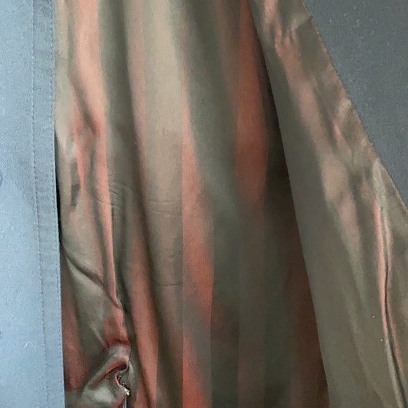 Men’s Vintage Navy London Fog overcoat. 2 front pockets. Sz 40 short - Picture 7 of 9